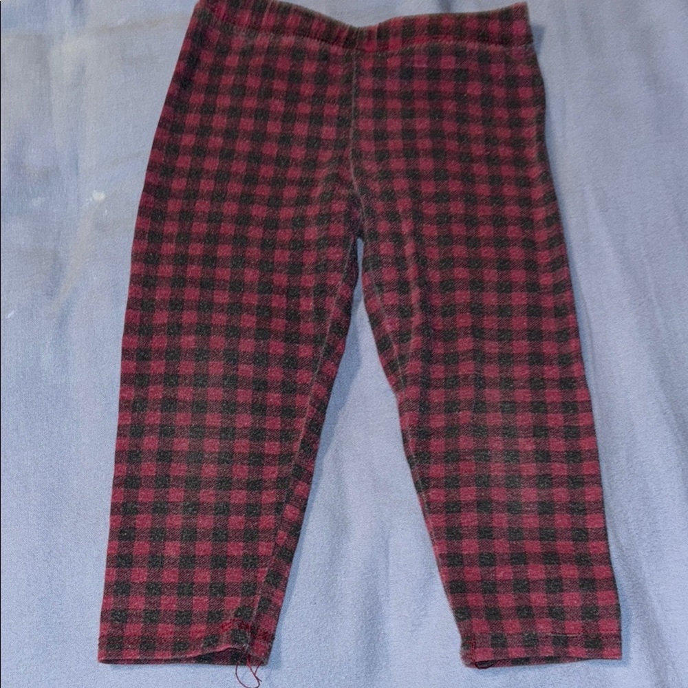 Plaid Leggings in Red and Black